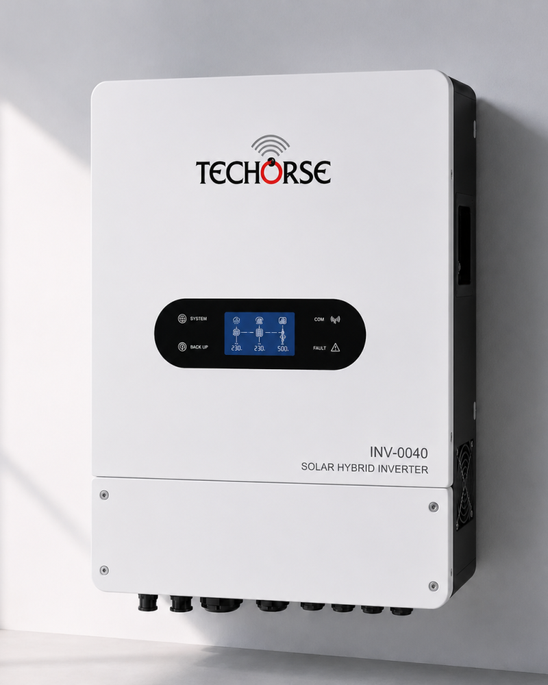 Techorse IP66 6KW Single-Phase Hybrid Solar Inverter