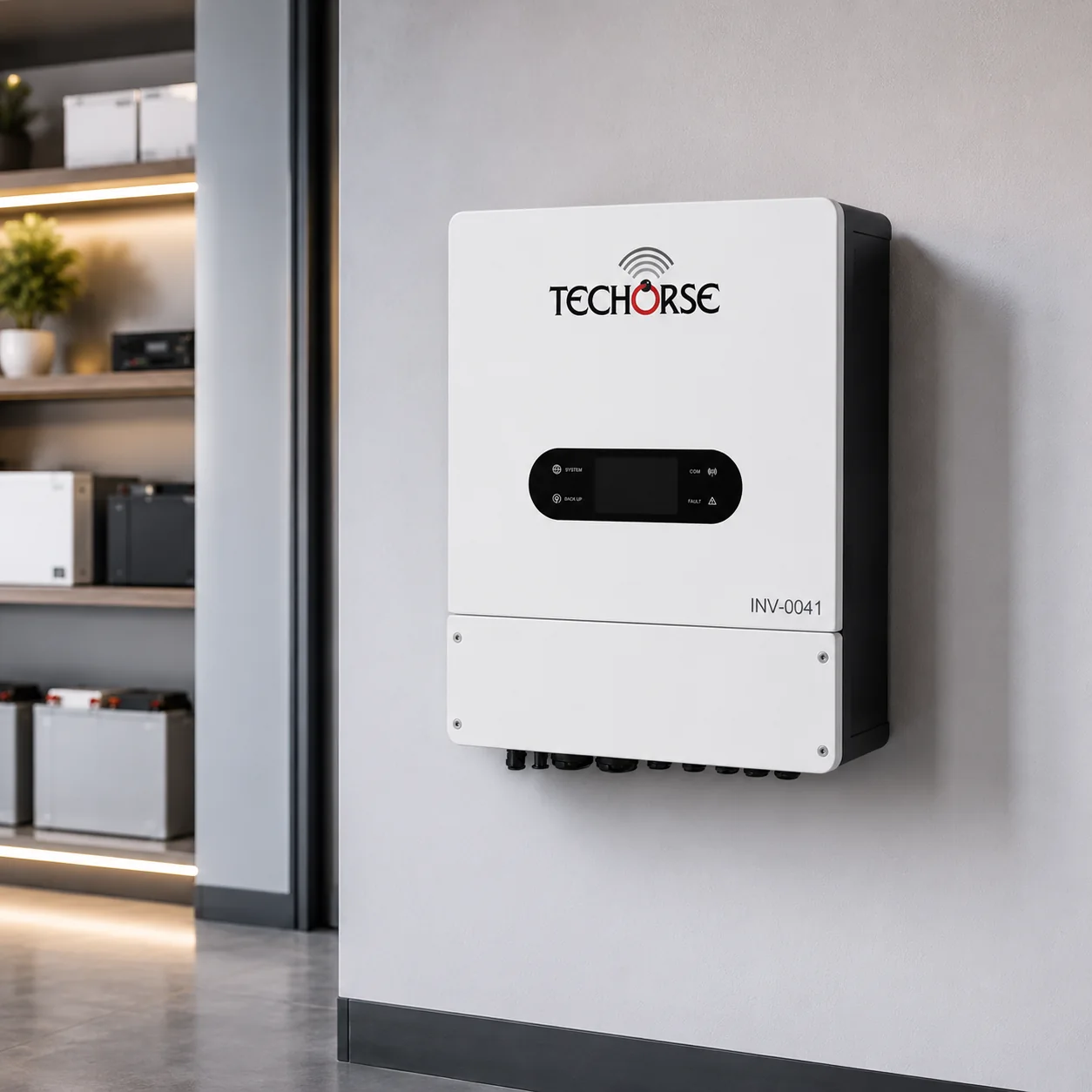 Techorse IP66 8KW Single-Phase Hybrid Solar Inverter - Image 3