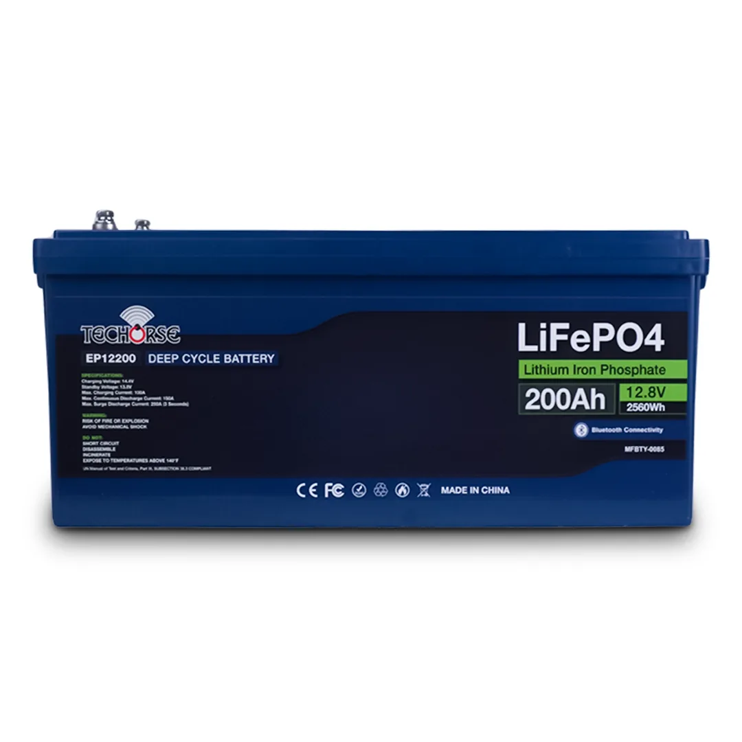 Techorse 12V-200Ah Floor-Mounted Lithium Battery