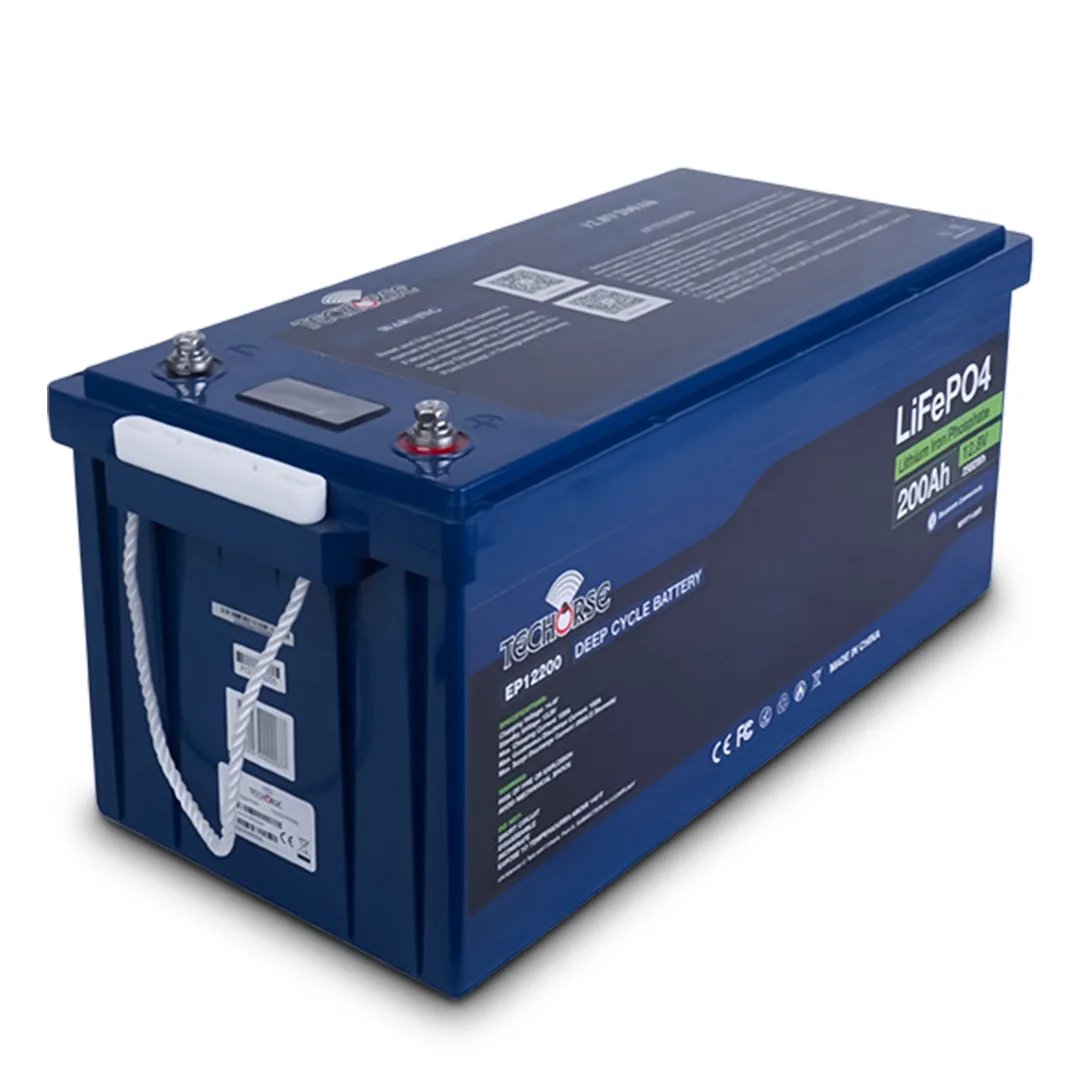 Techorse 12V-200Ah Floor-Mounted Lithium Battery - Image 2